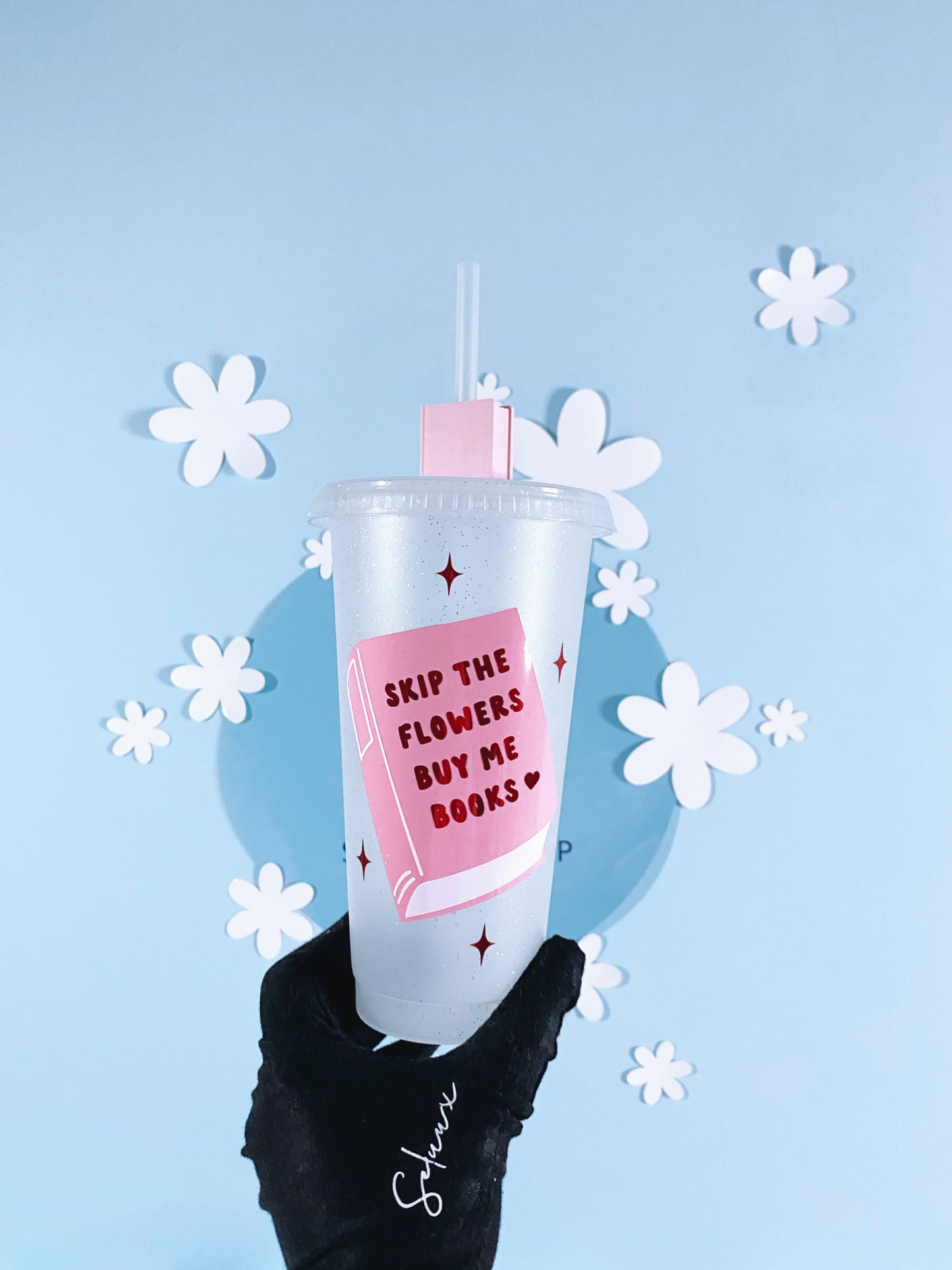 Skip The Flowers Buy Me Books Trinkbecher