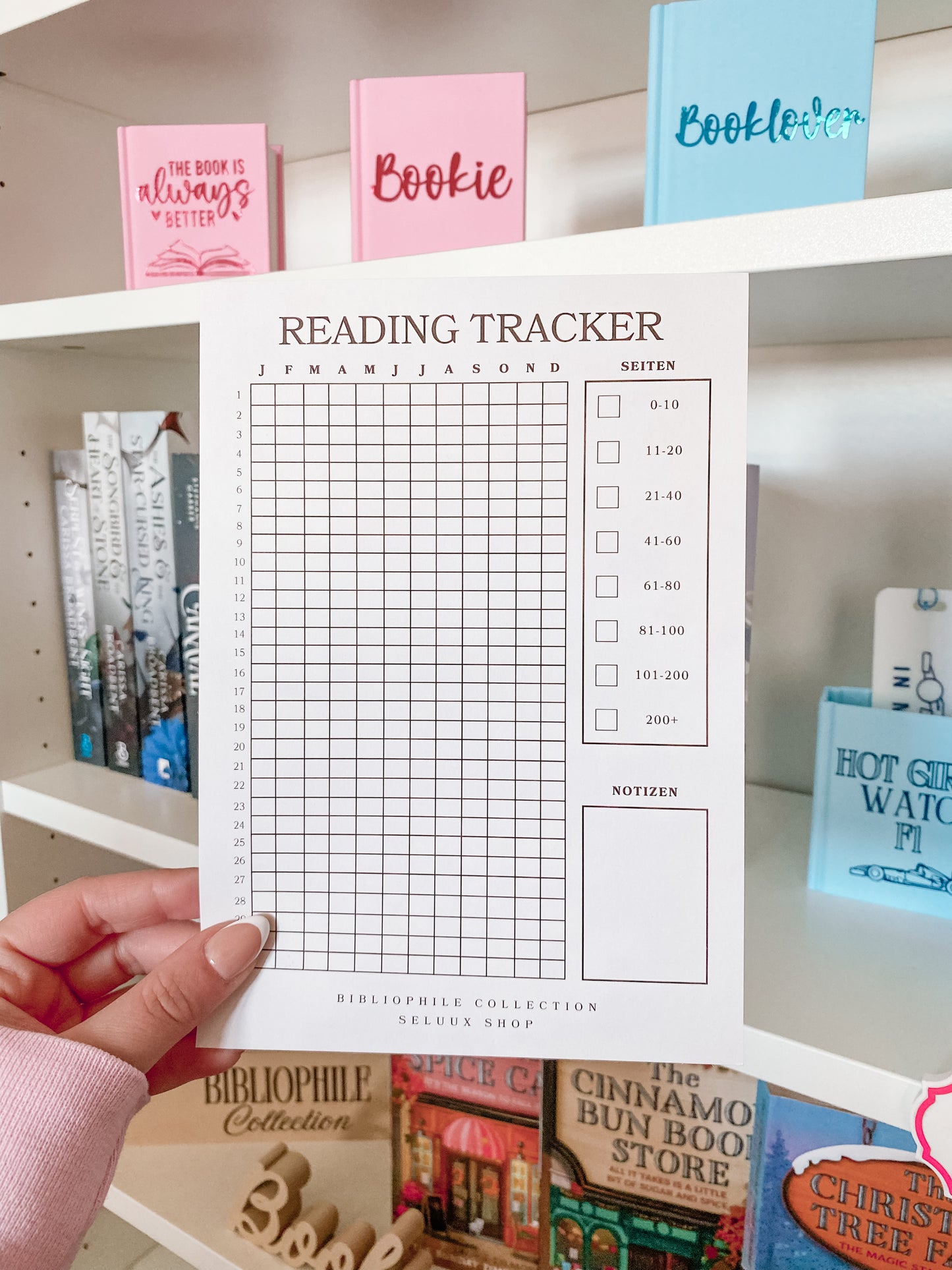BIBLIOPHILE COLLECTION - Reading Tracker Karte A5