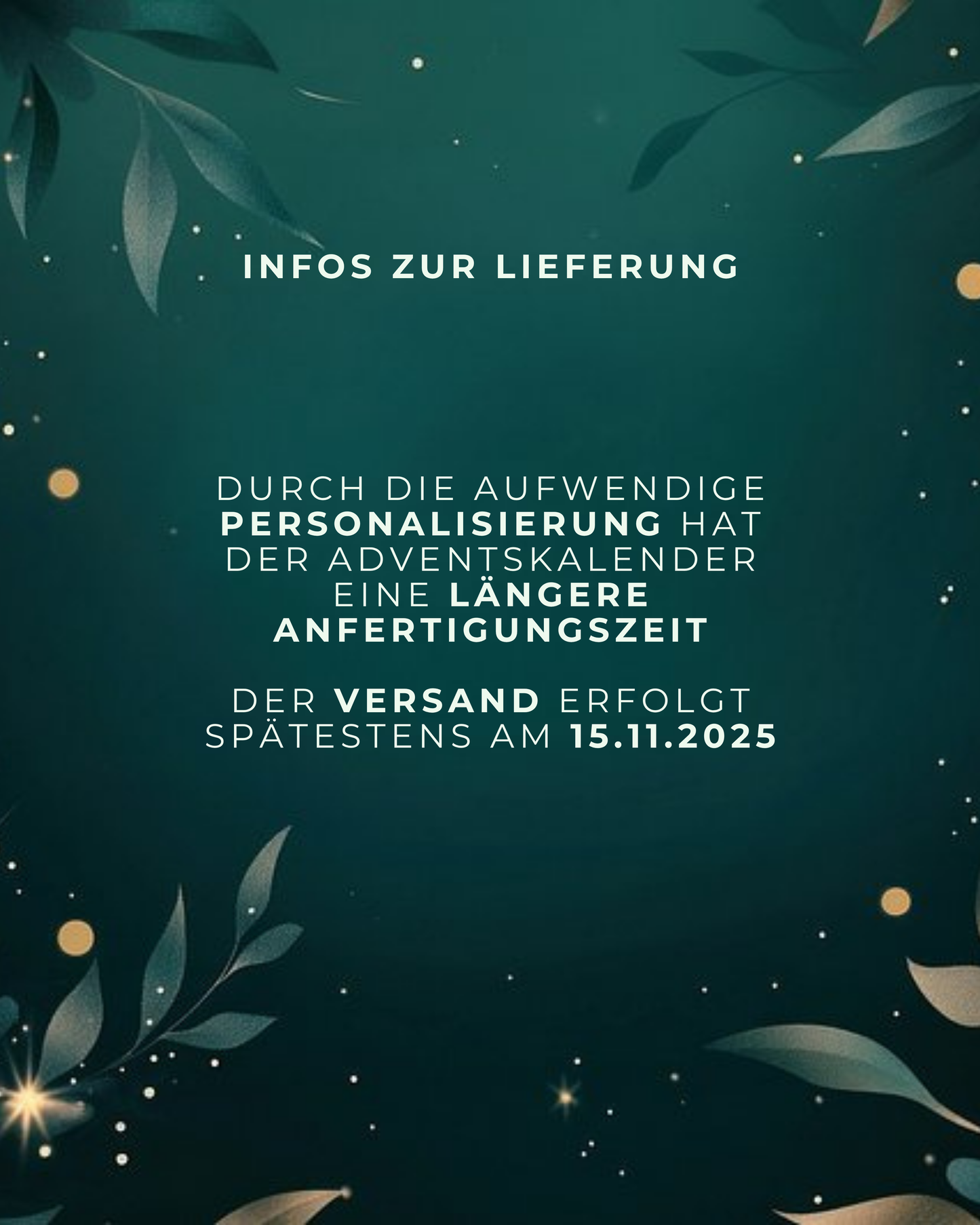 VORBESTELLUNG Deluxe Adventskalender 2025 - Anzahlung