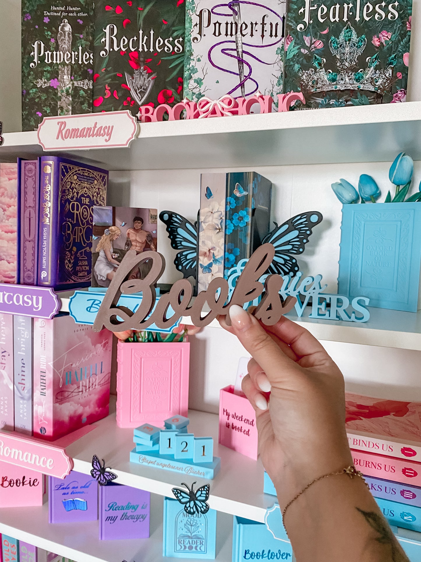 BOOKS Schriftaufsteller BW