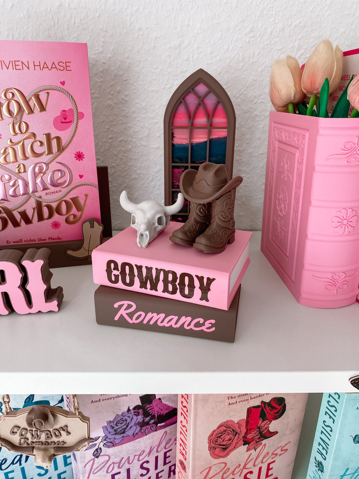 Cowboy Deko-Bücherstapel
