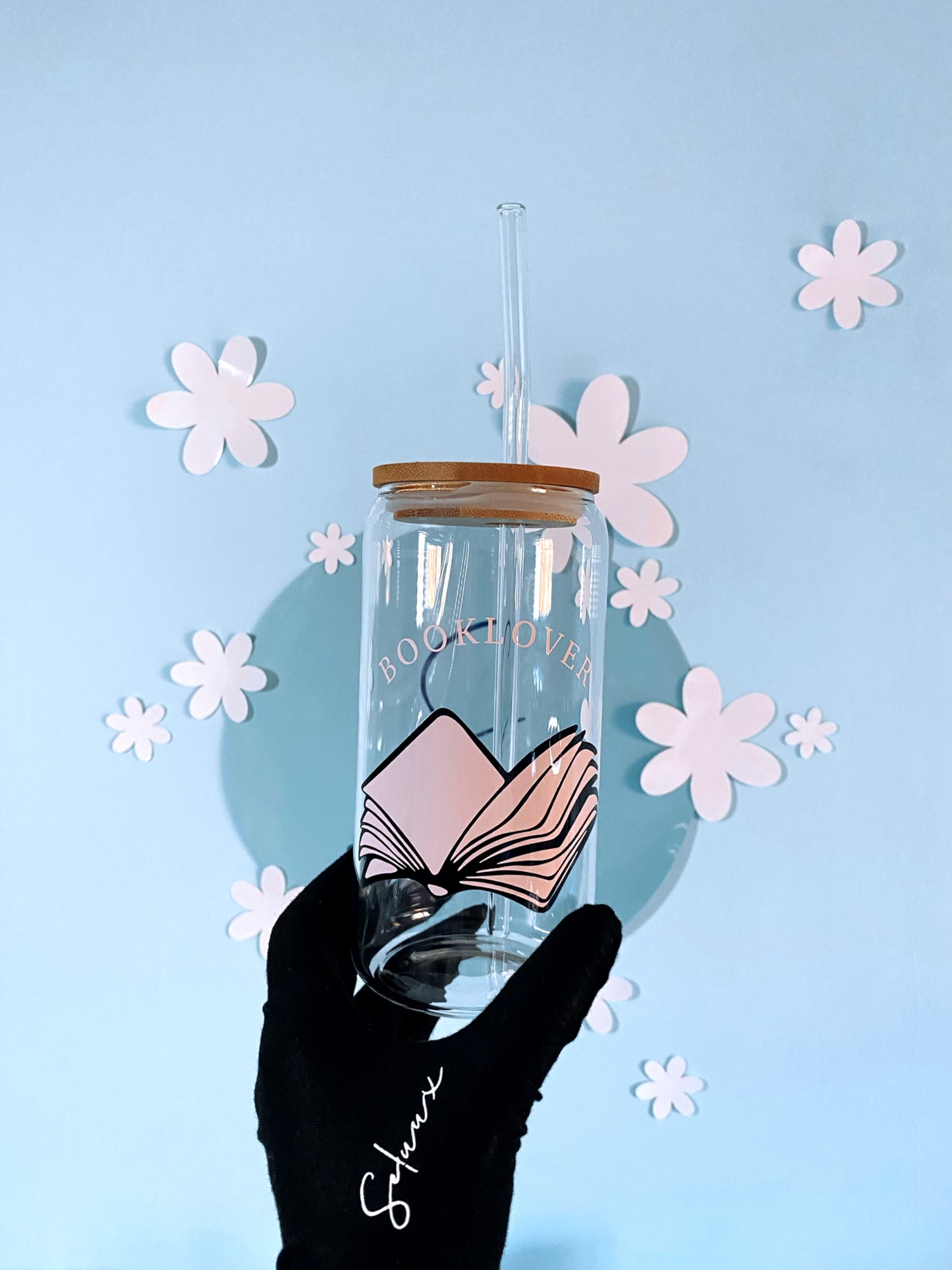 Booklover Trinkglas BW