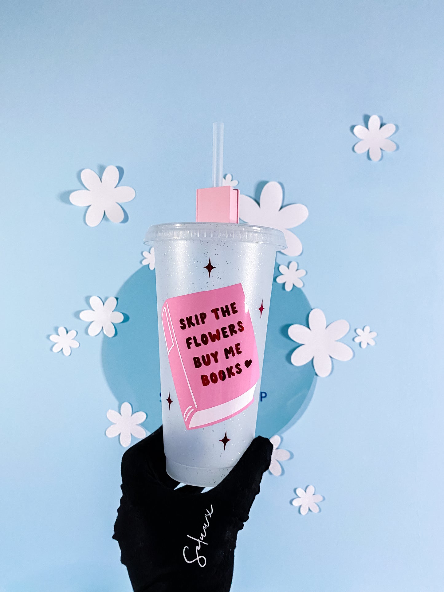 Skip The Flowers Buy Me Books Trinkbecher