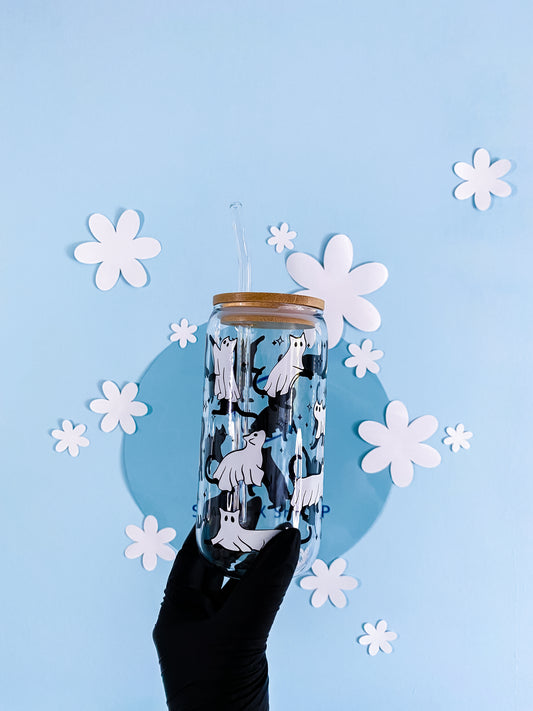 Geister Kätzchen Trinkglas