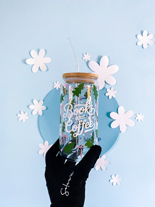 Books And Coffee Christmas Trinkglas