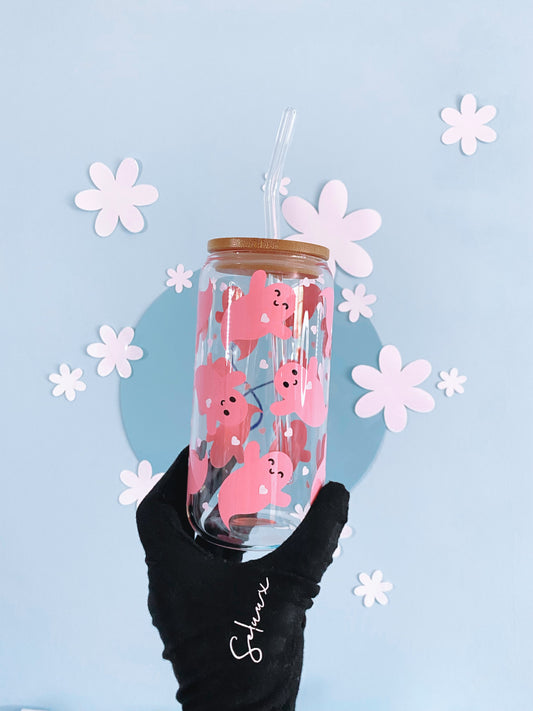 Pink Ghosts Trinkglas