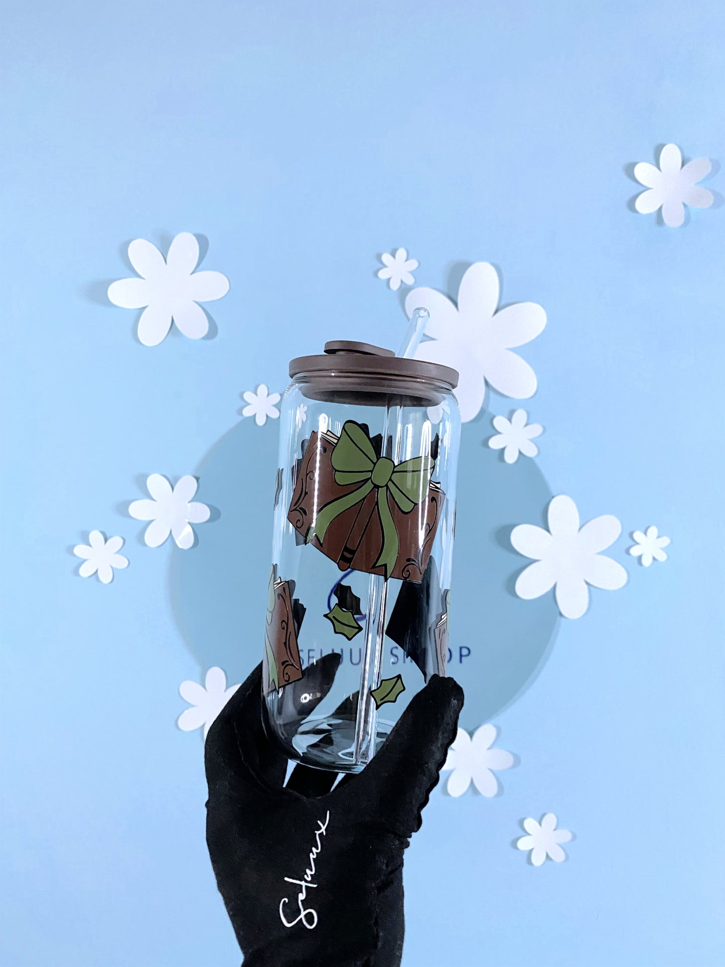 Gingerbread Books Trinkglas