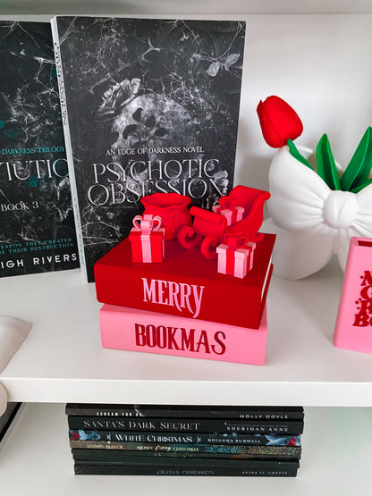 Merry Bookmas Deko-Bücherstapel - Mit extra Geschenk zur freien Platzierung!