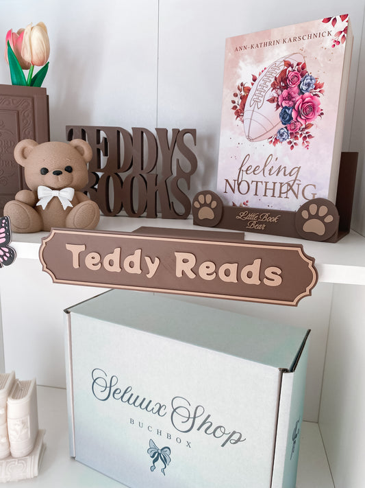 Teddy Reads Regalschild
