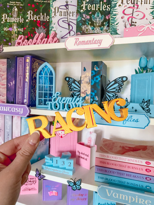 Racing Schriftaufsteller - BUCHBOX SPECIAL