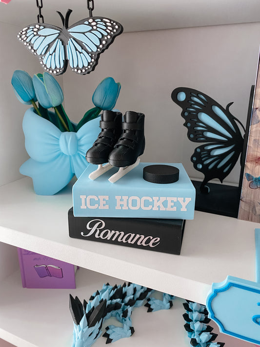 Ice Hockey Romance Deko-Bücherstapel