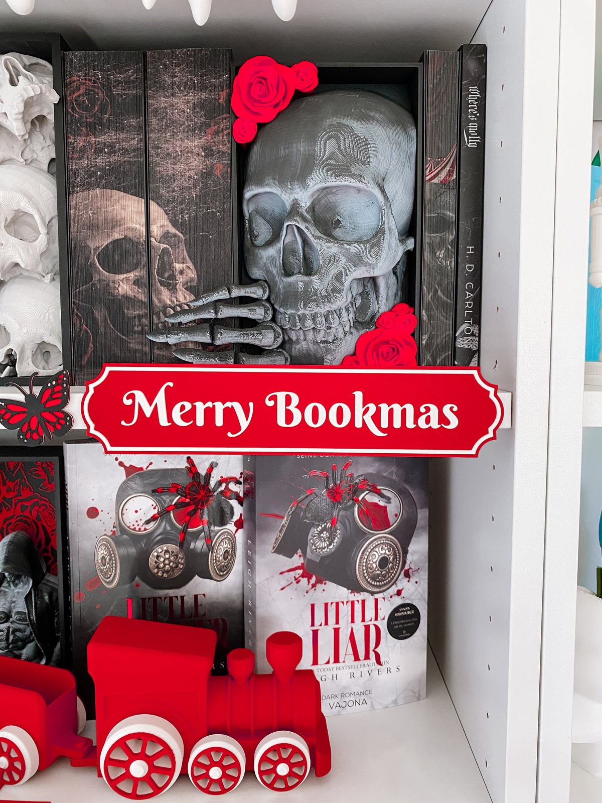Merry Bookmas Regalschild