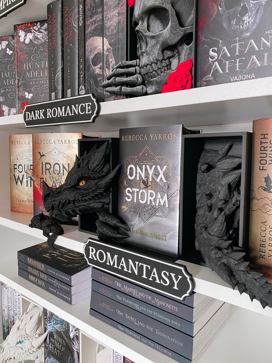 Drachen Book Nook - Schwarz