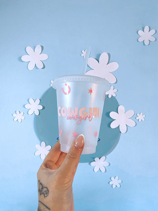 Cowgirl Trinkbecher BW