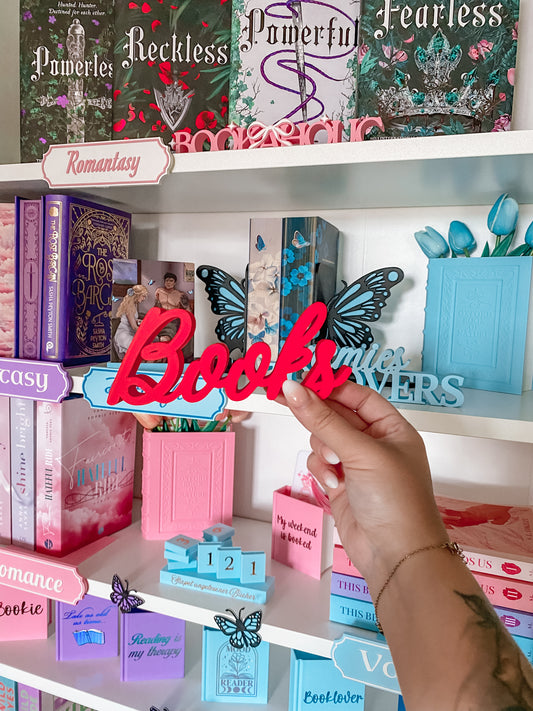 BOOKS Schriftaufsteller BW