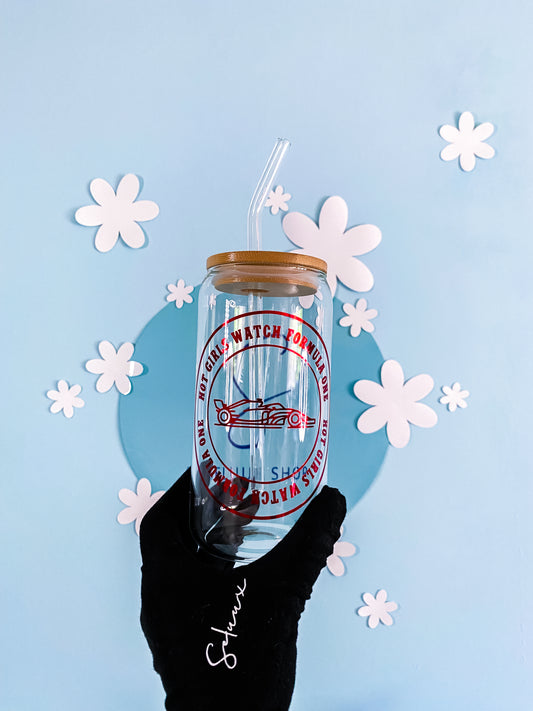 Hot Girls Watch Formula One Trinkglas