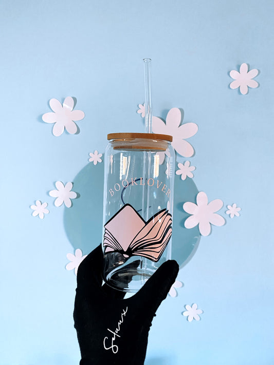 Booklover Trinkglas BW