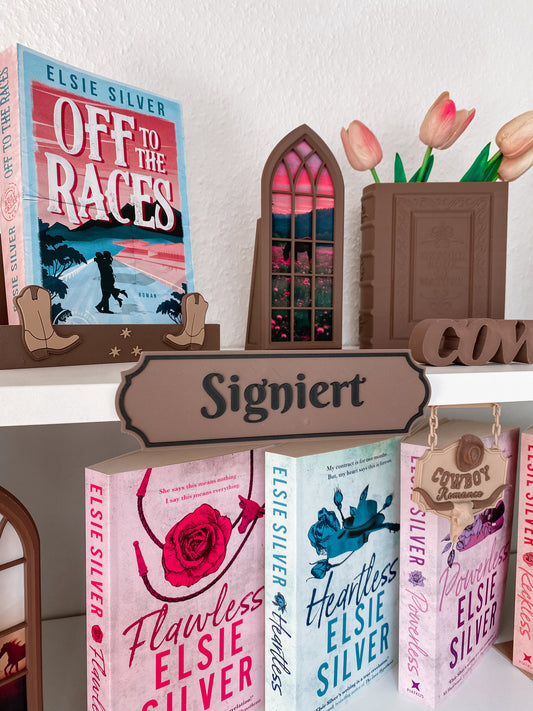 Signiert Regalschild