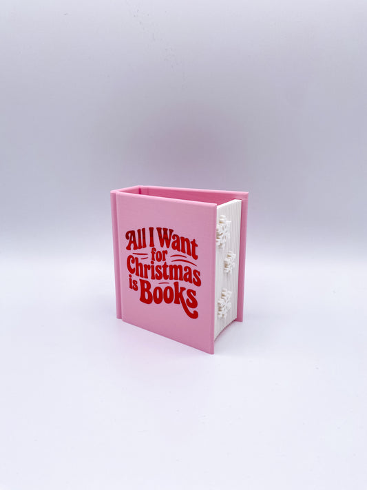 „All I Want For Christmas“ Lesezeichenhalter mit Farbschnitt