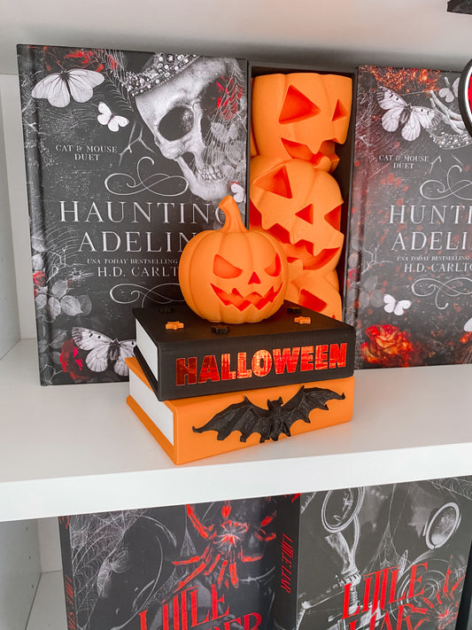 Halloween Deko-Bücherstapel