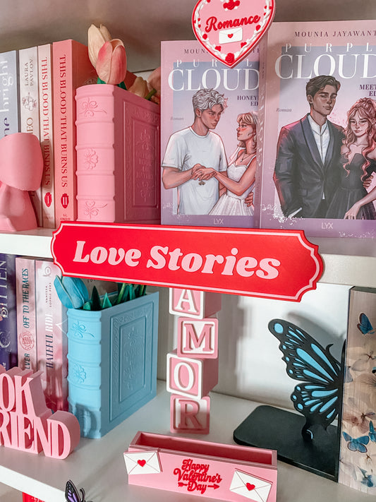 Love Stories Regalschild