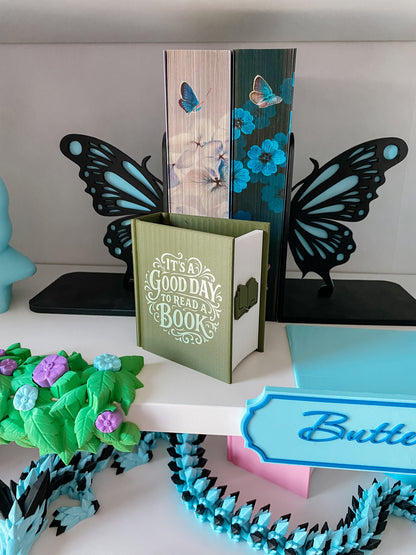 „Good Day To Read A Book“ Lesezeichenhalter mit Farbschnitt