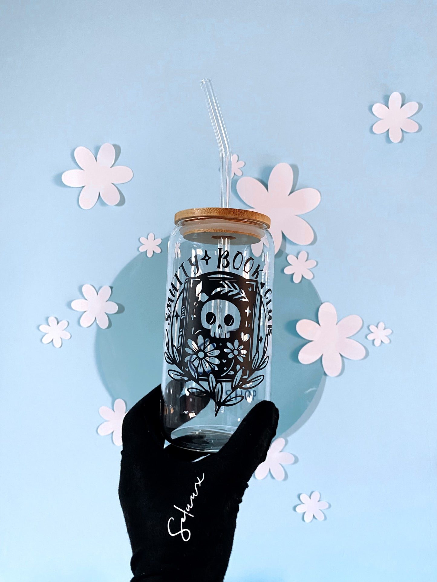 Smutty Book Club Trinkglas BW