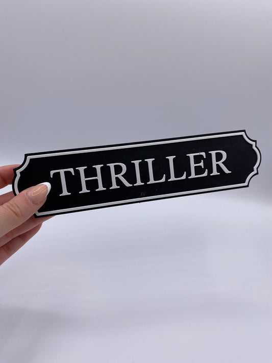 Thriller Regalschild (B-Ware)